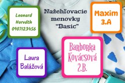 Nažehľovacie menovky - Basic 23*23/42ks.