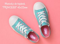 Menovky do topánok "PRINCESS" 45x22mm