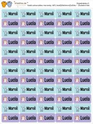 Sada univerzálne menovky  MŠ 2 deti/28x14mm/2x30ks