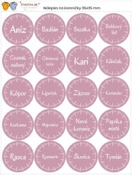 Nálepka na koreničky 35x35 mm